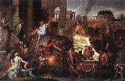 LE BRUN, Charles Entry of Alexander into Babylon h Spain oil painting artist